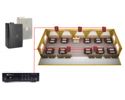Акустическая система для террасы, летней площадки 5 настенных динамиков BOSCH
